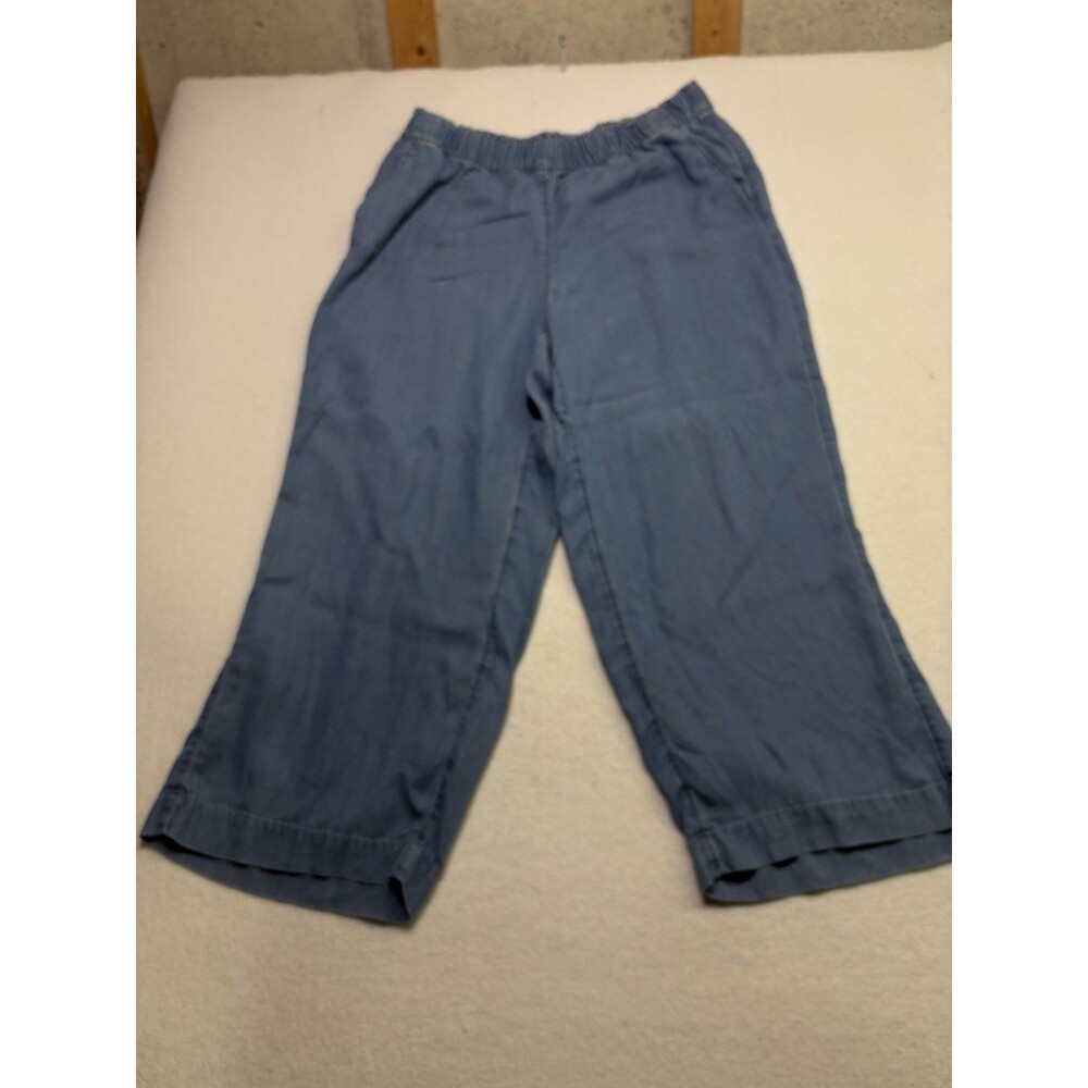 Loft Wide Leg Blue Casual Pull On Pants- M